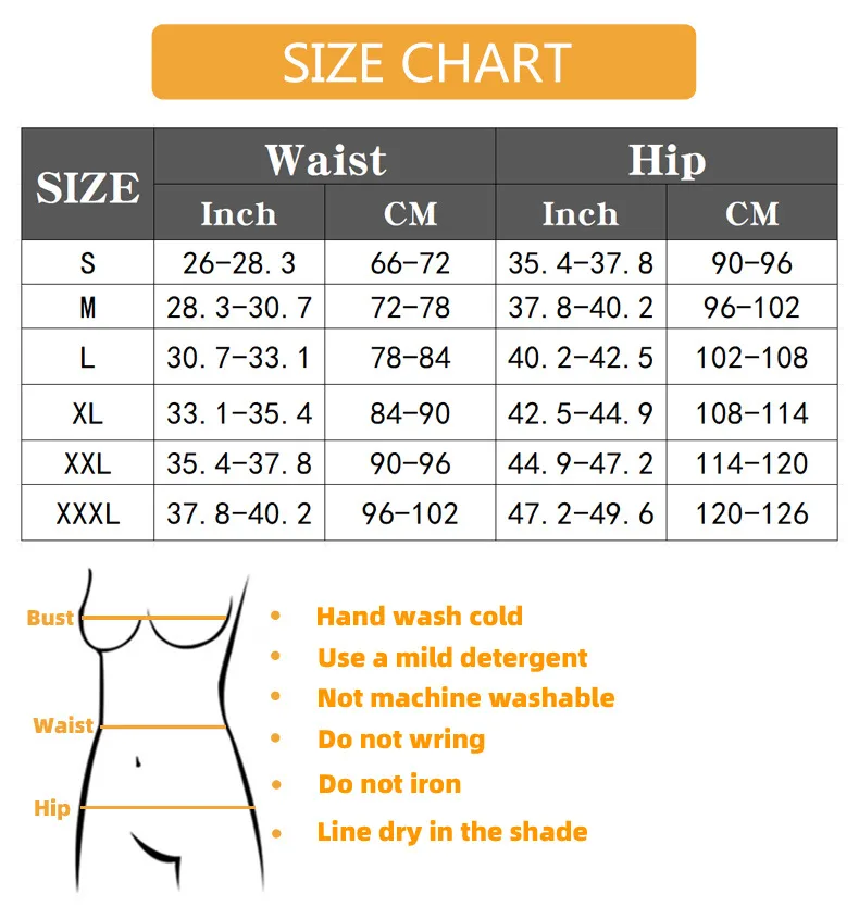 Solid Color High Waist Shaping Underwear in Nylon for Body Sculpting, Suitable for All Seasons size guide