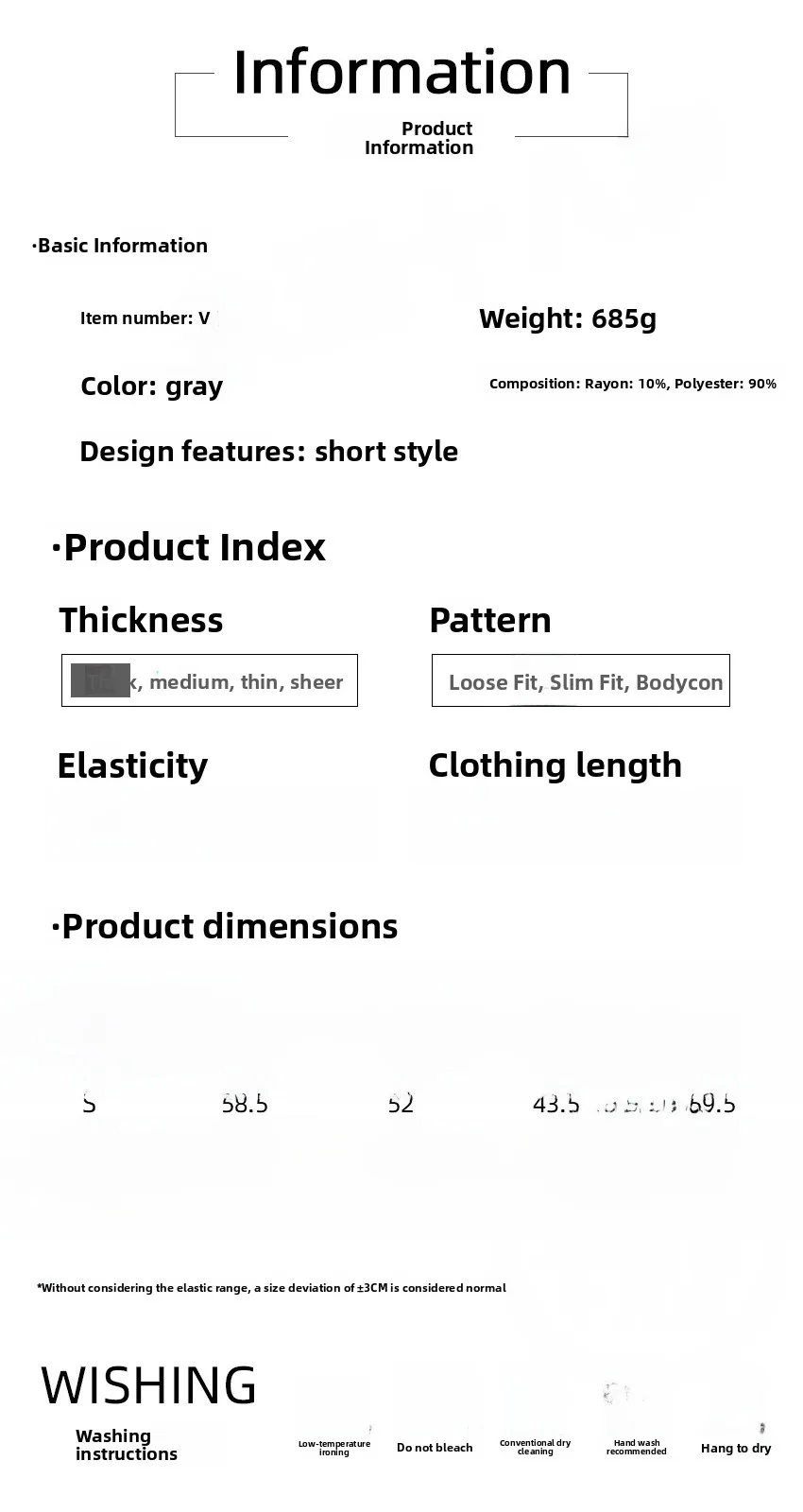 Solid Color Casual Long Sleeve Polyester Blazer with Lapel and Regular Sleeve size guide