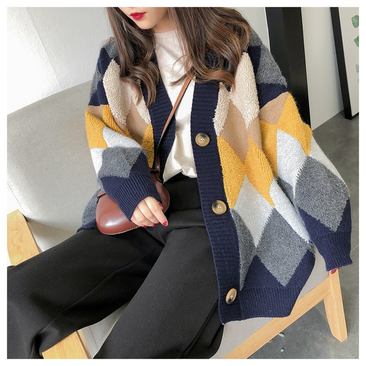 Women’s Plaid Long Sleeve Cardigan
