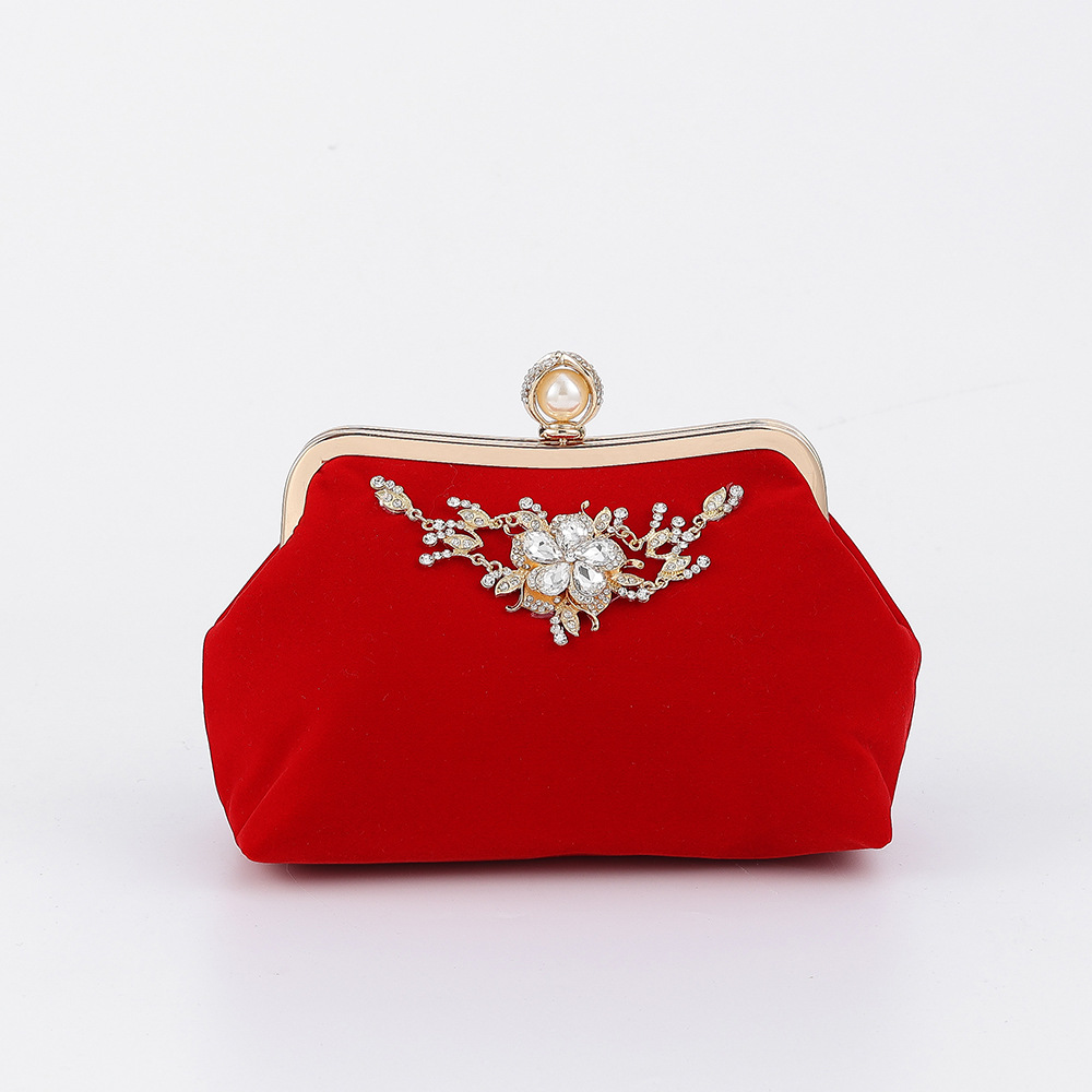 Diamond Pattern Canvas Printing Pillow Shape Evening Bag