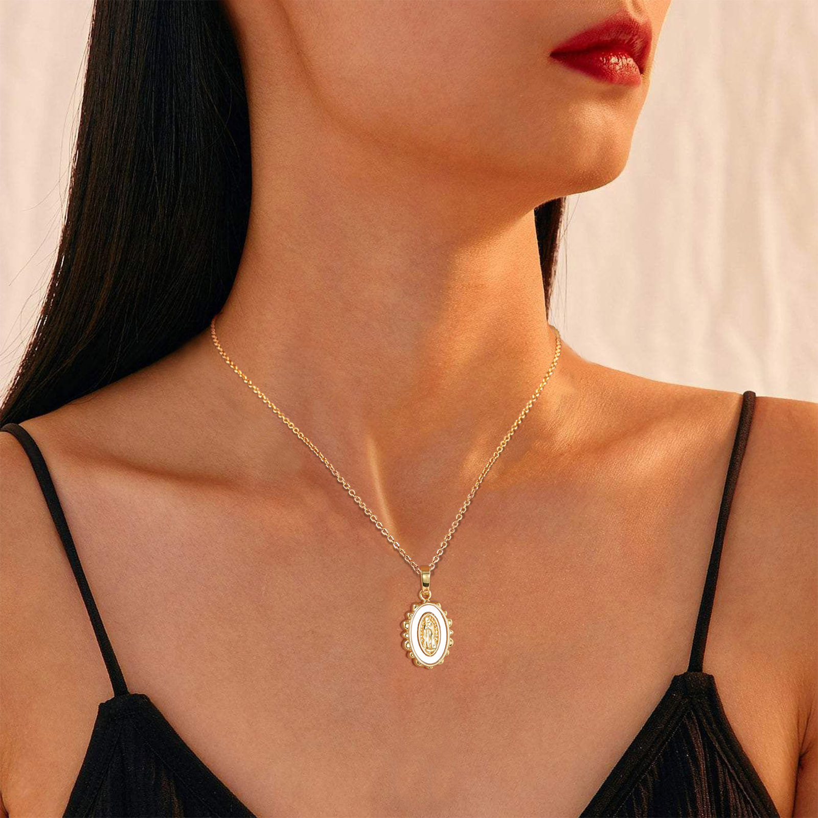 Casava Gold Plated Pendant Necklace