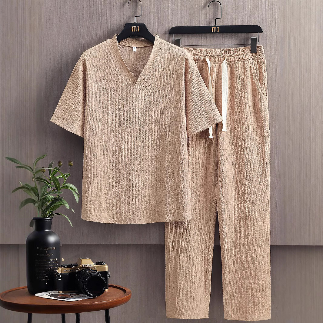 Casava Short Sleeve Pants Suit