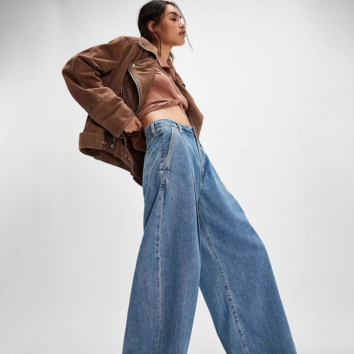 Casava Wide Leg Vintage Casual Jeans