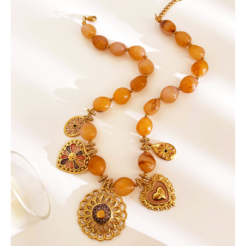 Casava multi-charms necklace