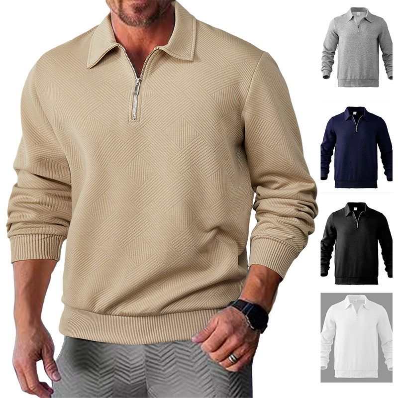 Men's Casual Stripe Long Sleeve Pullover Sweatshirt