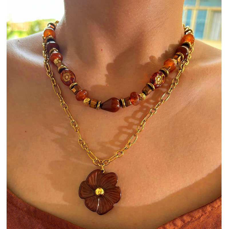 Casava SunBloom Resin Necklace