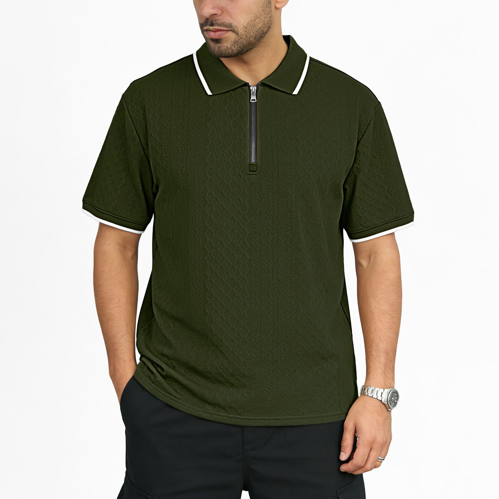 Casual Stripe For Men With Jacquard Pattern
