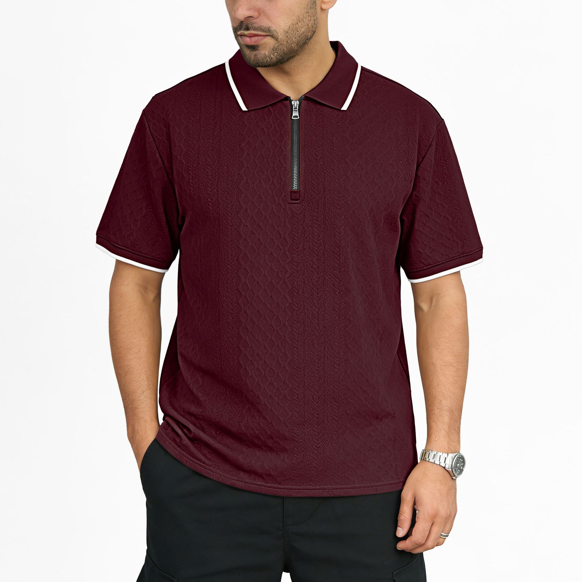 Casual Stripe For Men With Jacquard Pattern