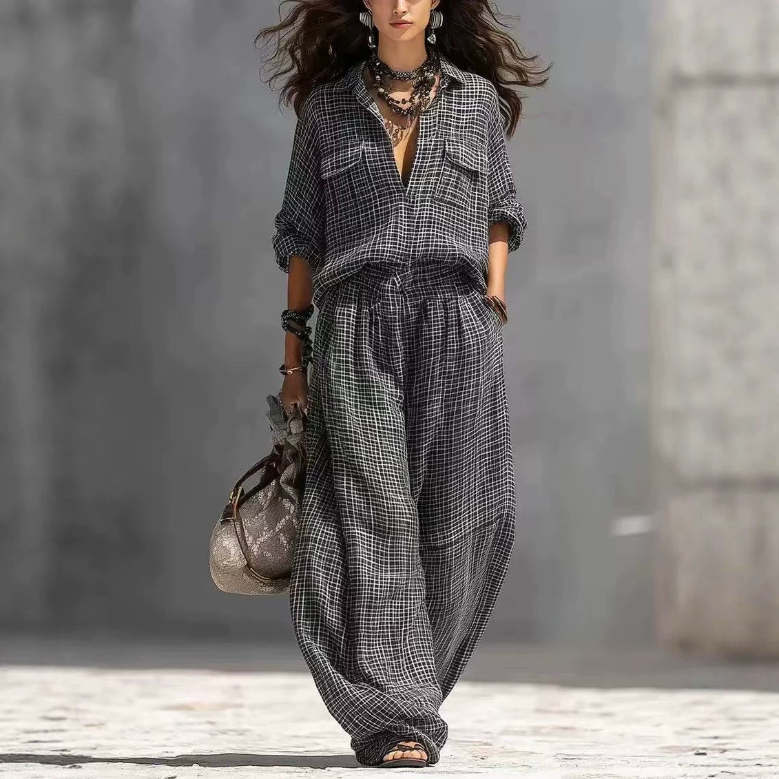 Full Length Pants Length Regular Sleeve Sleeve Type Polyester Fabric Type Casual Stripe Harem Pants Pant Co-ord Set In Polyester With Long Sleeve, 2 Pieces Set Harem Pants Pants Type Pant Co-ord Set