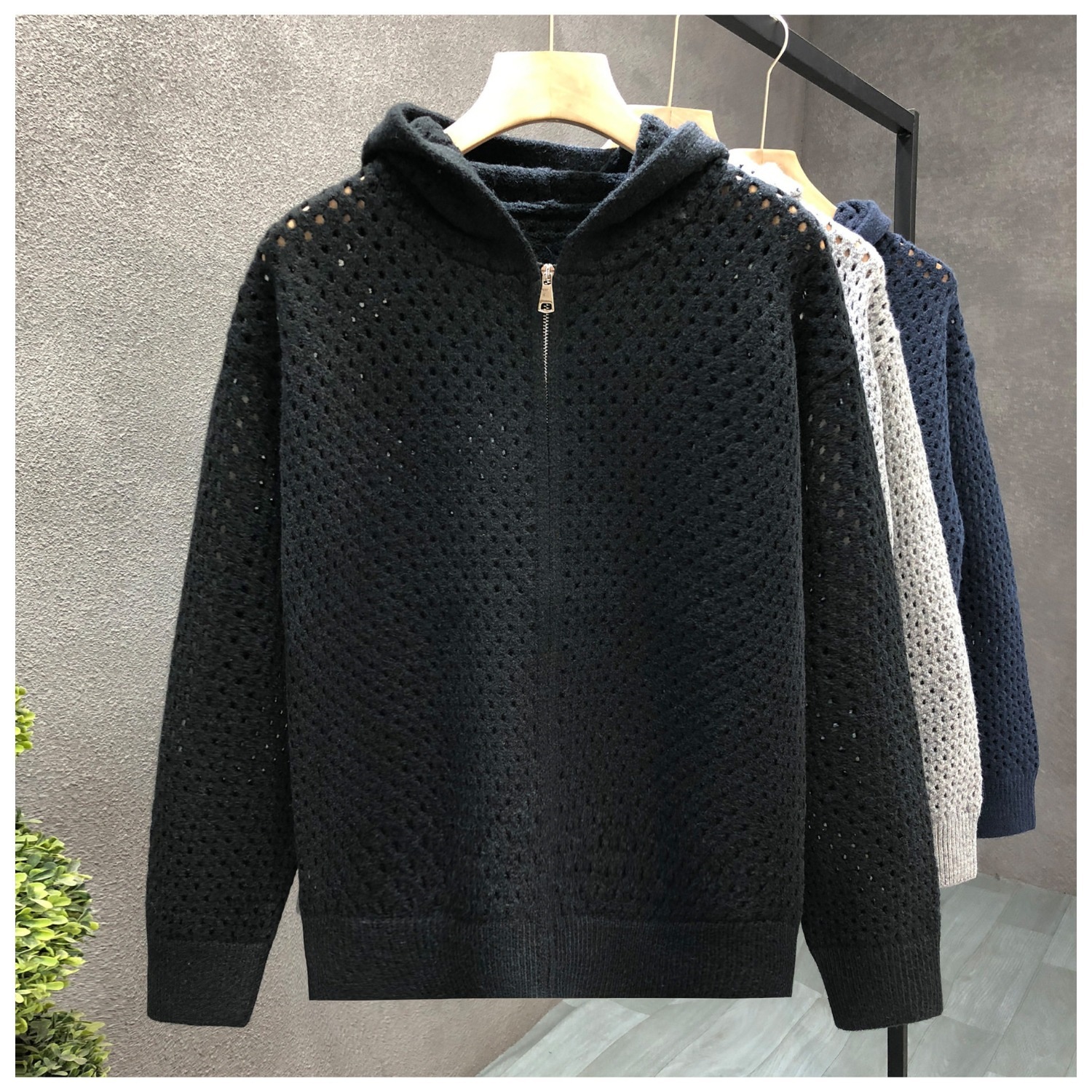 Knitwear Long Sleeve Polyester Hoodie