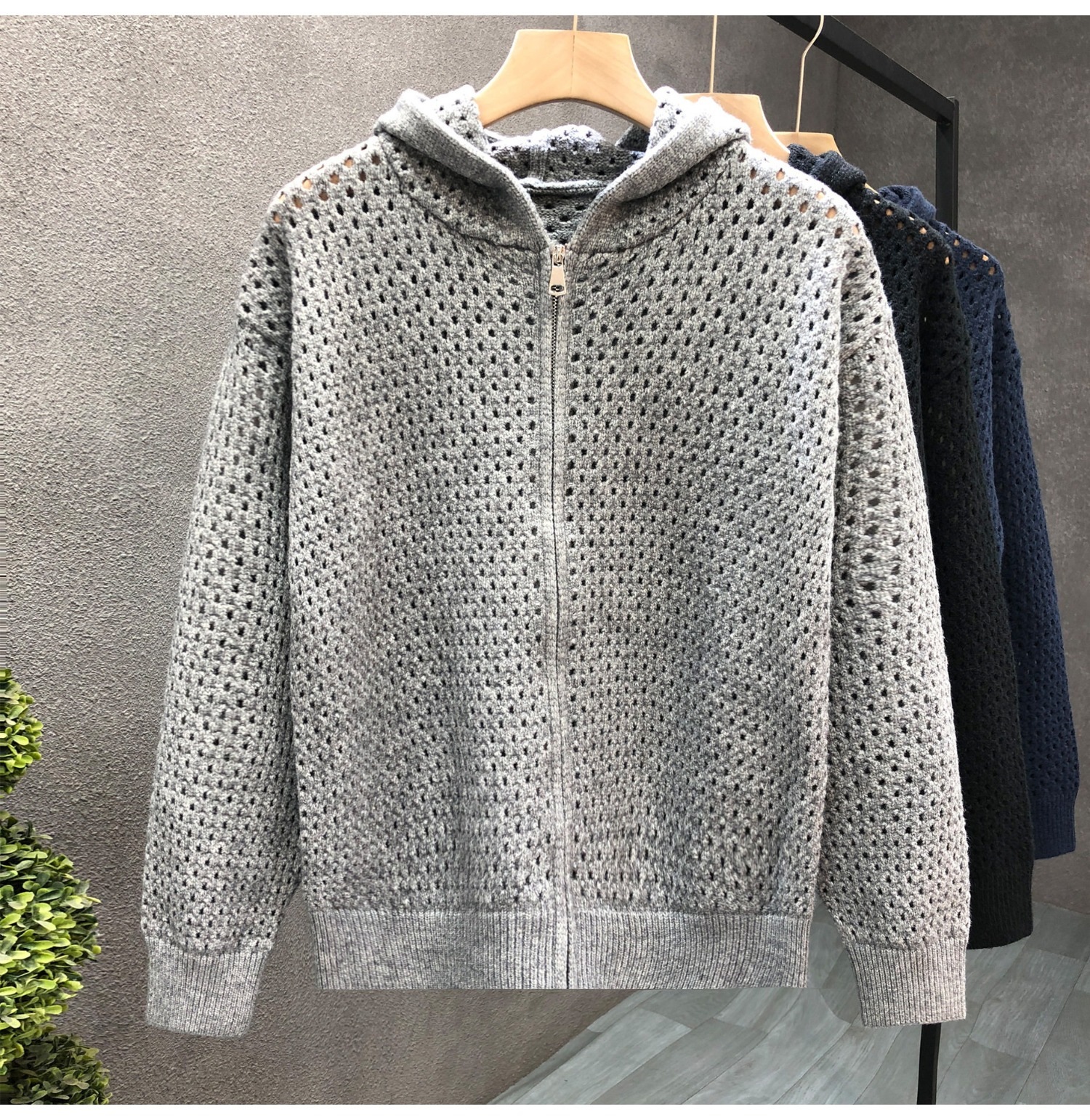 Knitwear Long Sleeve Polyester Hoodie