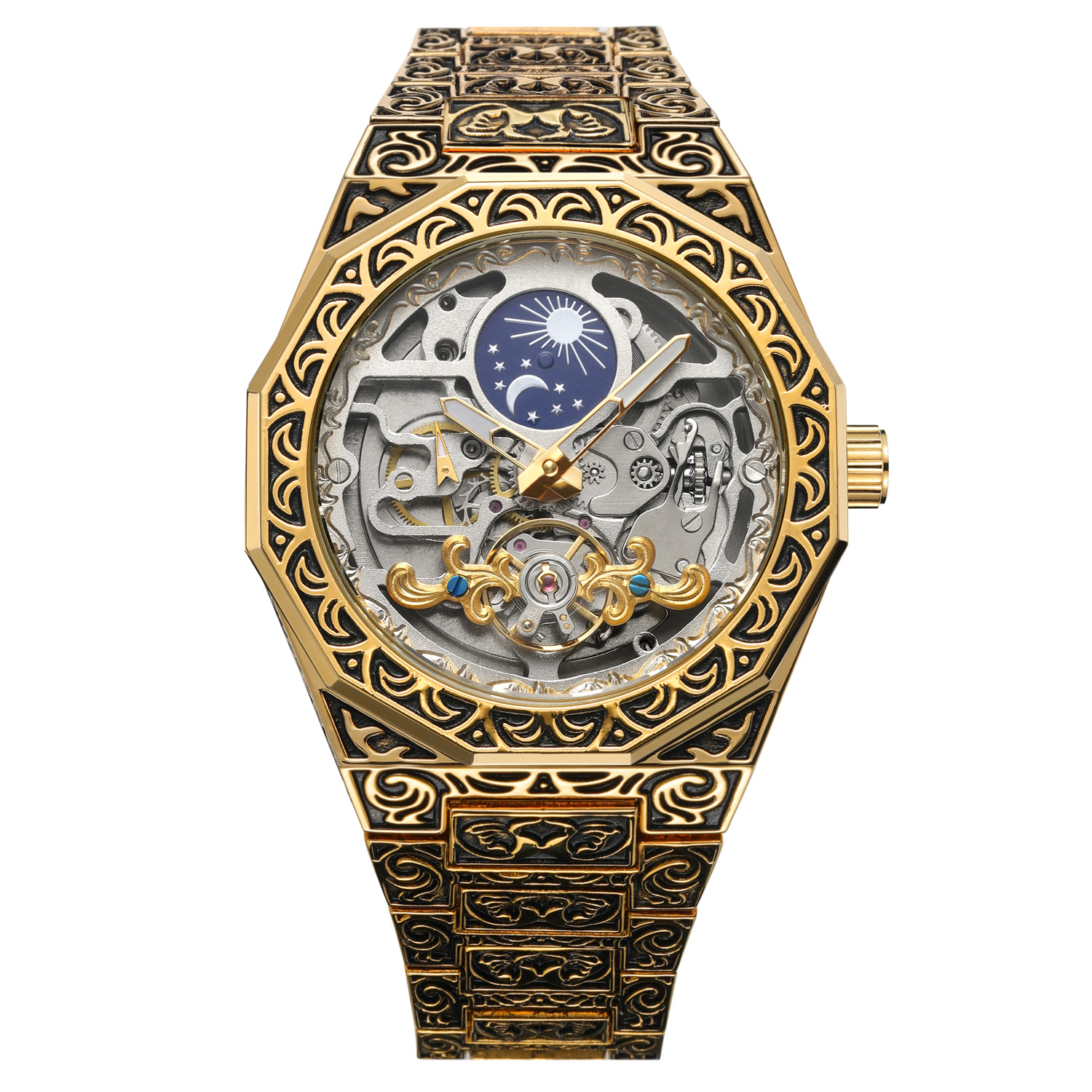 Men's Mechanical Watch With Round Dial