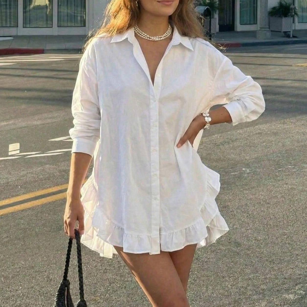Women's linen-type shirt