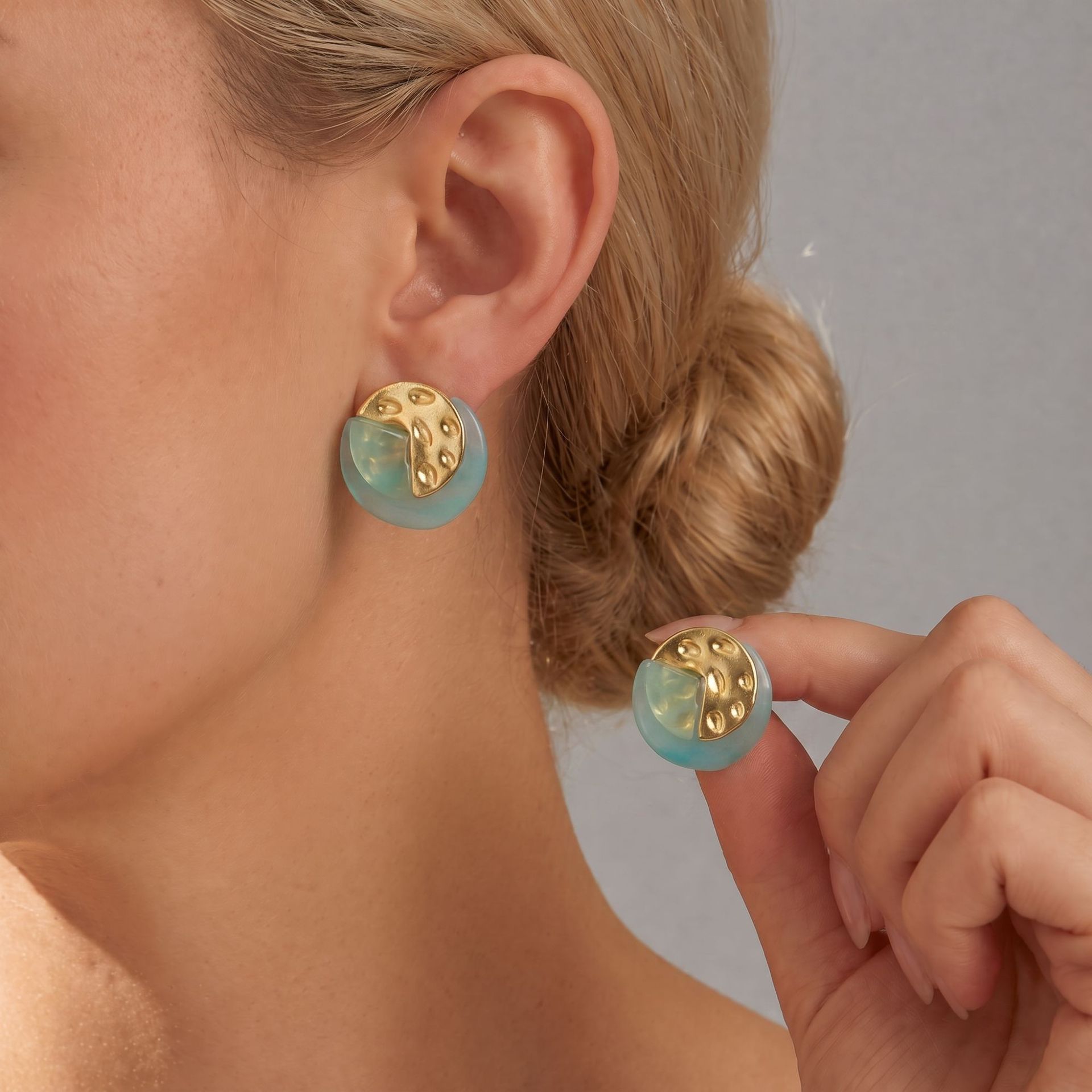 Semicircle Stud Earrings For Women