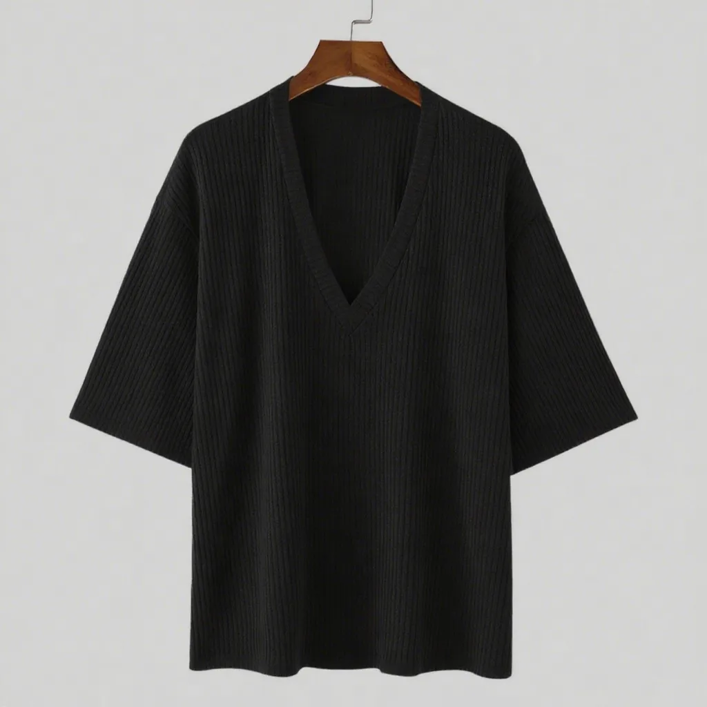 Casava Casual V-Neck Knitted T-Shirt