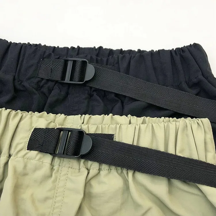 Casual Solid Color Nylon Shorts for Boys in Khaki, Comfortable Children's Pants for Everyday Wear