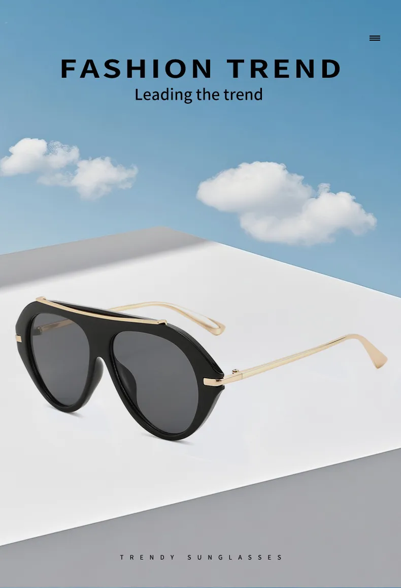 Women’s Full Frame Toad Glasses Sunglasses with PC Lens Material in Leopard Print for All Seasons