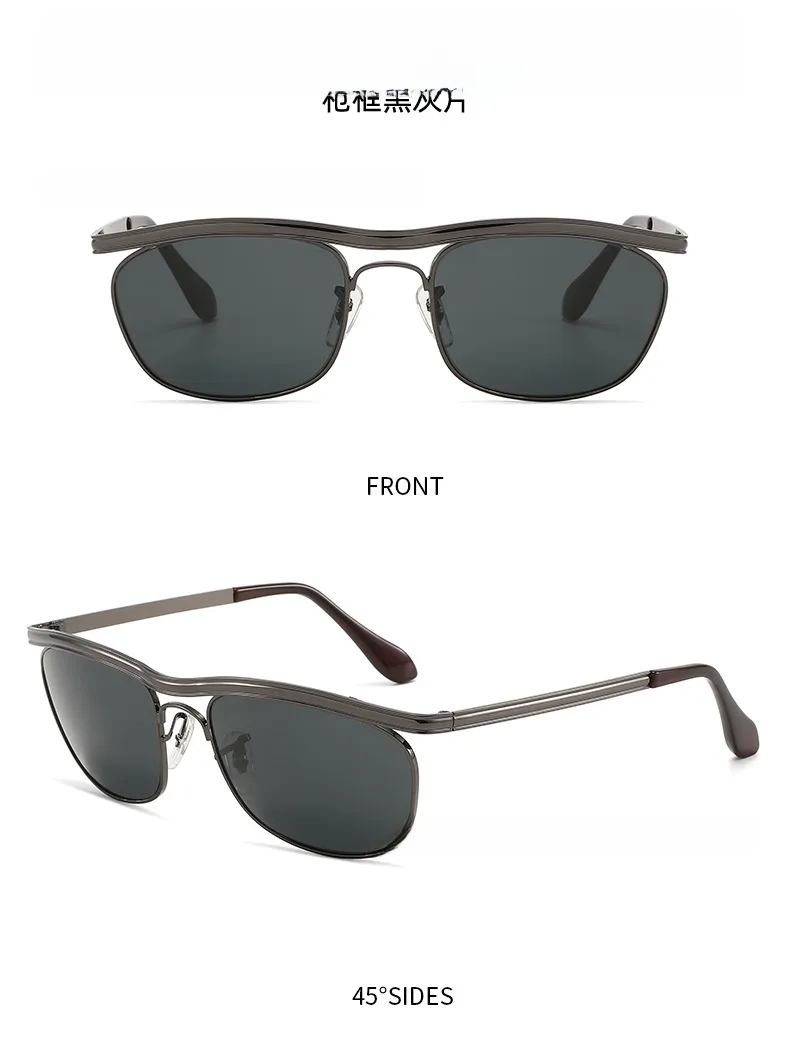 Men's Aviator Sunglasses with Full Frame Glass Lens in Gold, Perfect for Spring and Summer