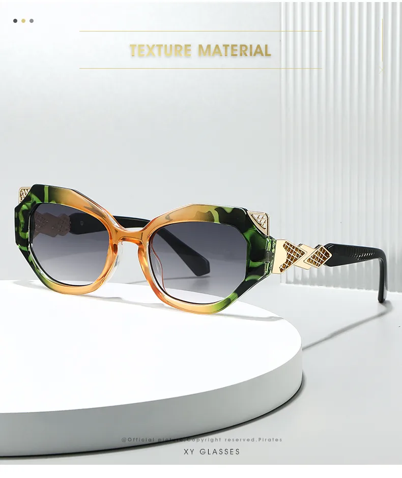 Unisex Cat Eye Sunglasses Featuring Full Frame Design with Durable PC Lens Material