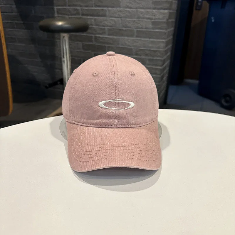 Women's Breathable Cotton Baseball Cap with Wide Brim Featuring Embroidery for Commute