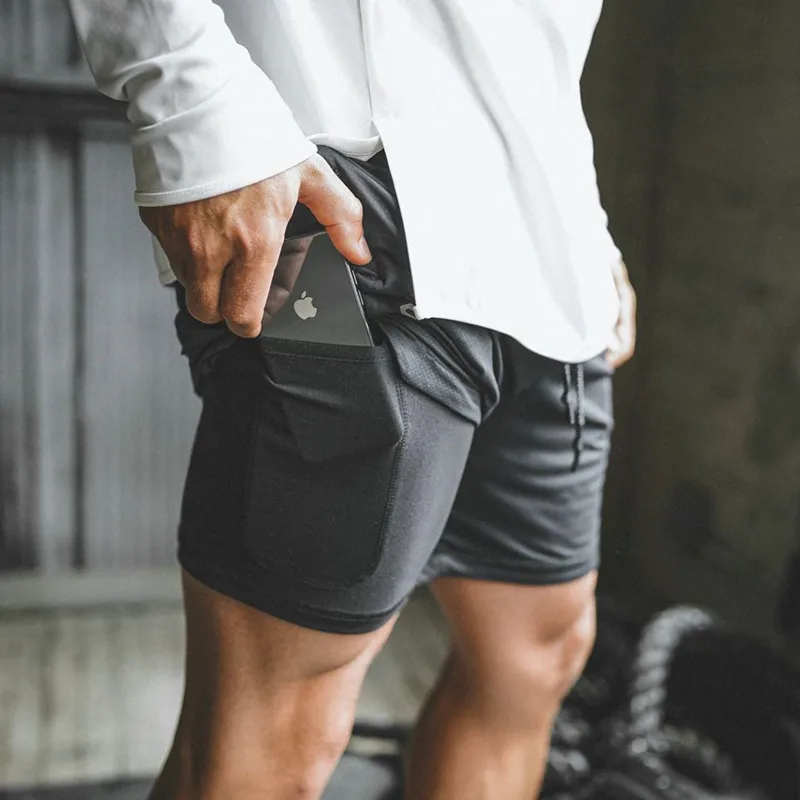 Men's Loose Fit Solid Color Knee Length Casual Polyester Shorts