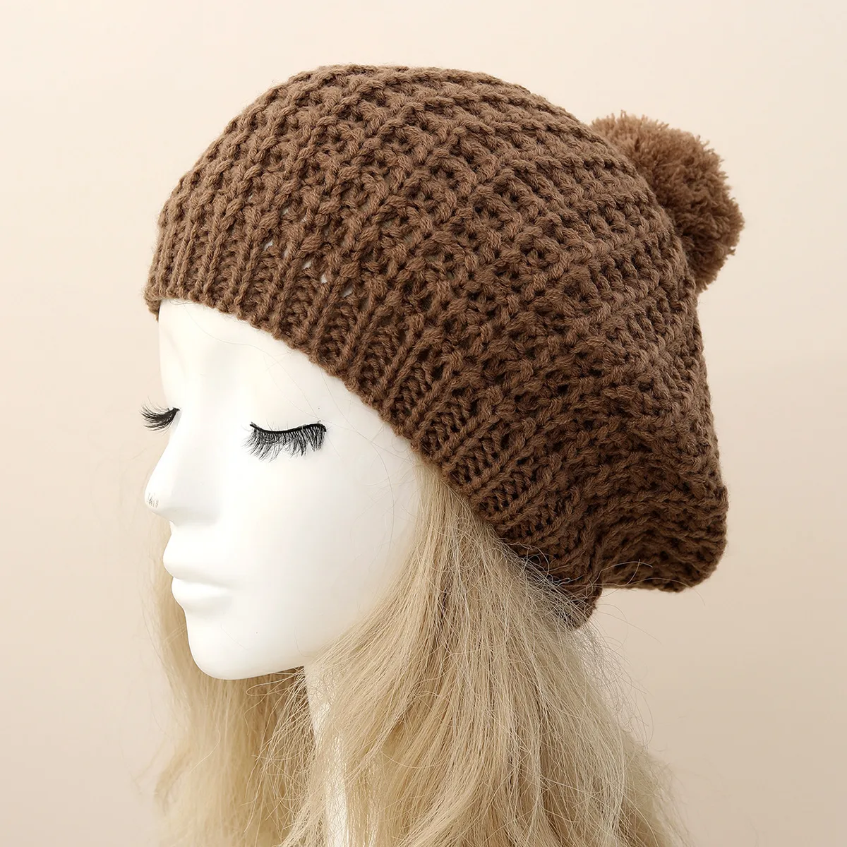 Knit Beret Hat for Women – Casual All-Season Lady Beanie