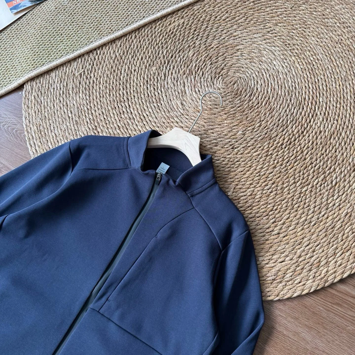 Men's Simple Style Solid Color Jacket with Zipper Placket, Warm Cotton Blends Outerwear