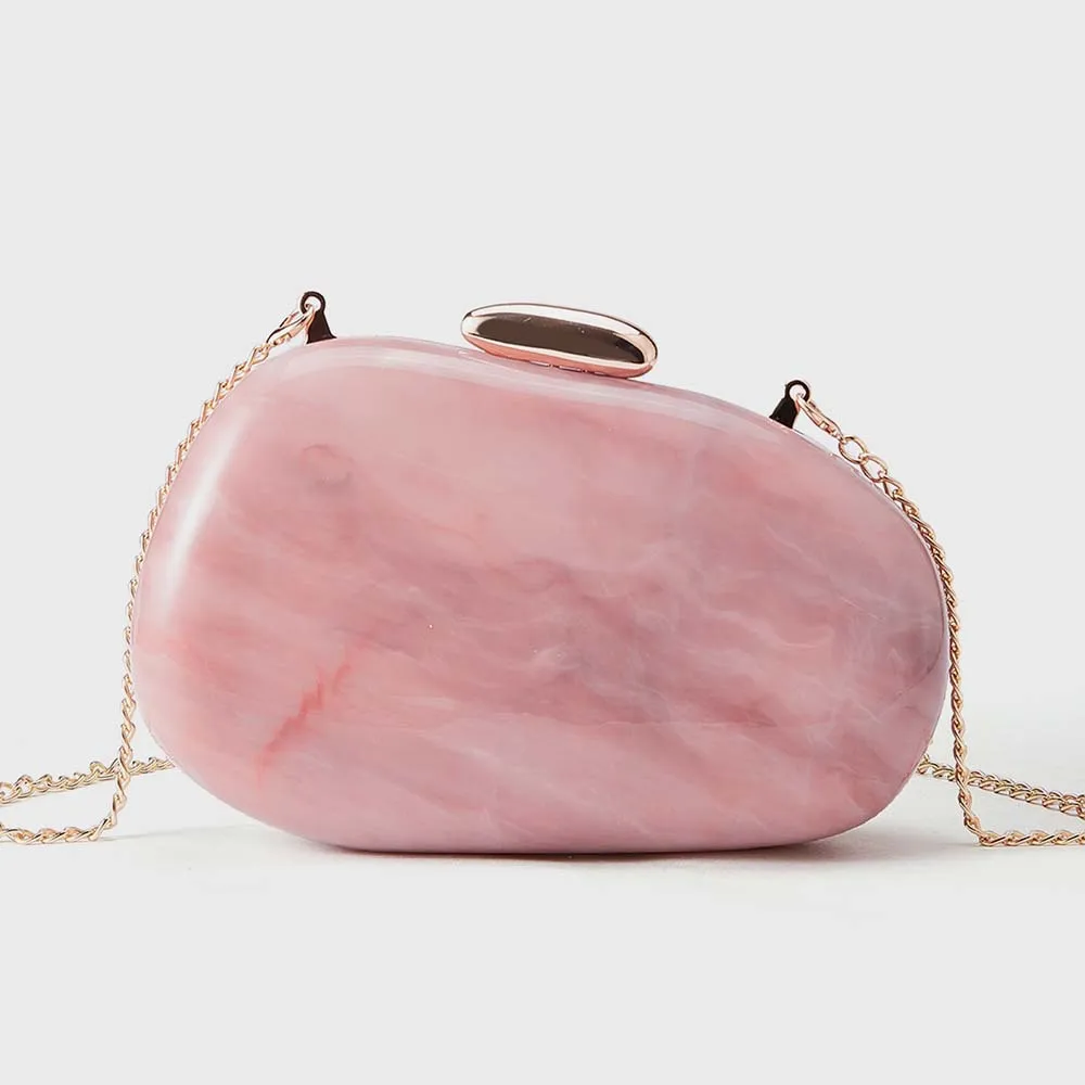 Women’s Shell-Shaped Acrylic Evening Shoulder Bag with Single Shoulder Strap, Perfect for Wedding Season