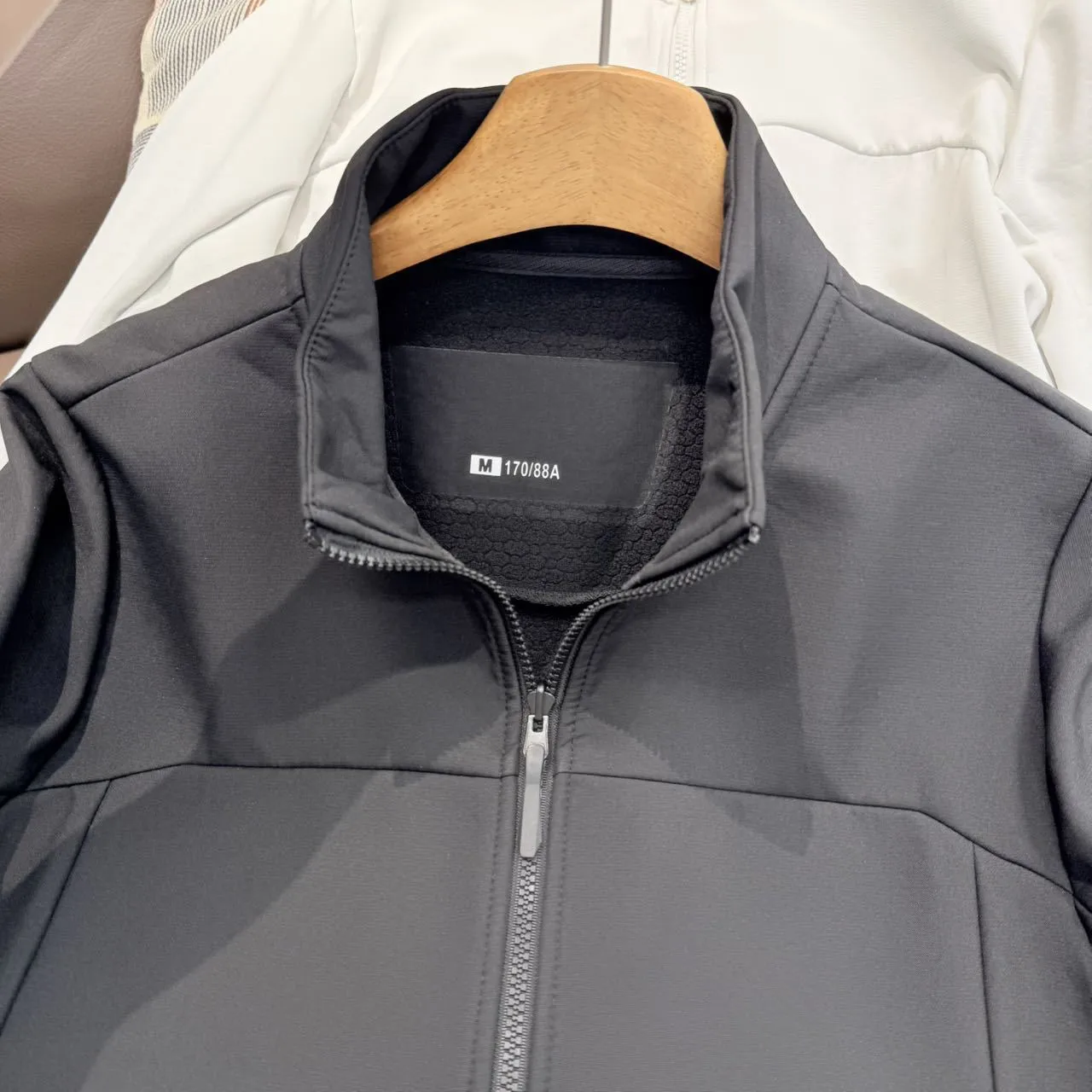 Men's Vintage Style Outdoor Jacket in Solid Beige Color, Made with Polyester Fabric Featuring Printing Craft