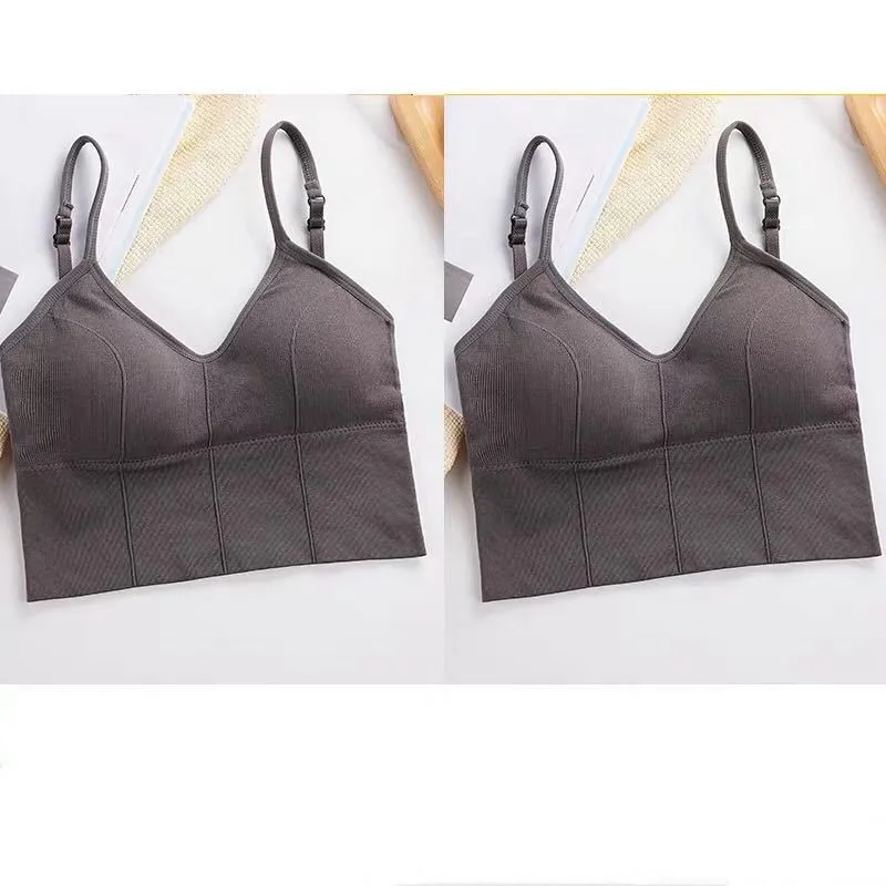 Sexy Solid Color Tube Bra Sports Bra for Summer Comfort Featuring Soft Fabric