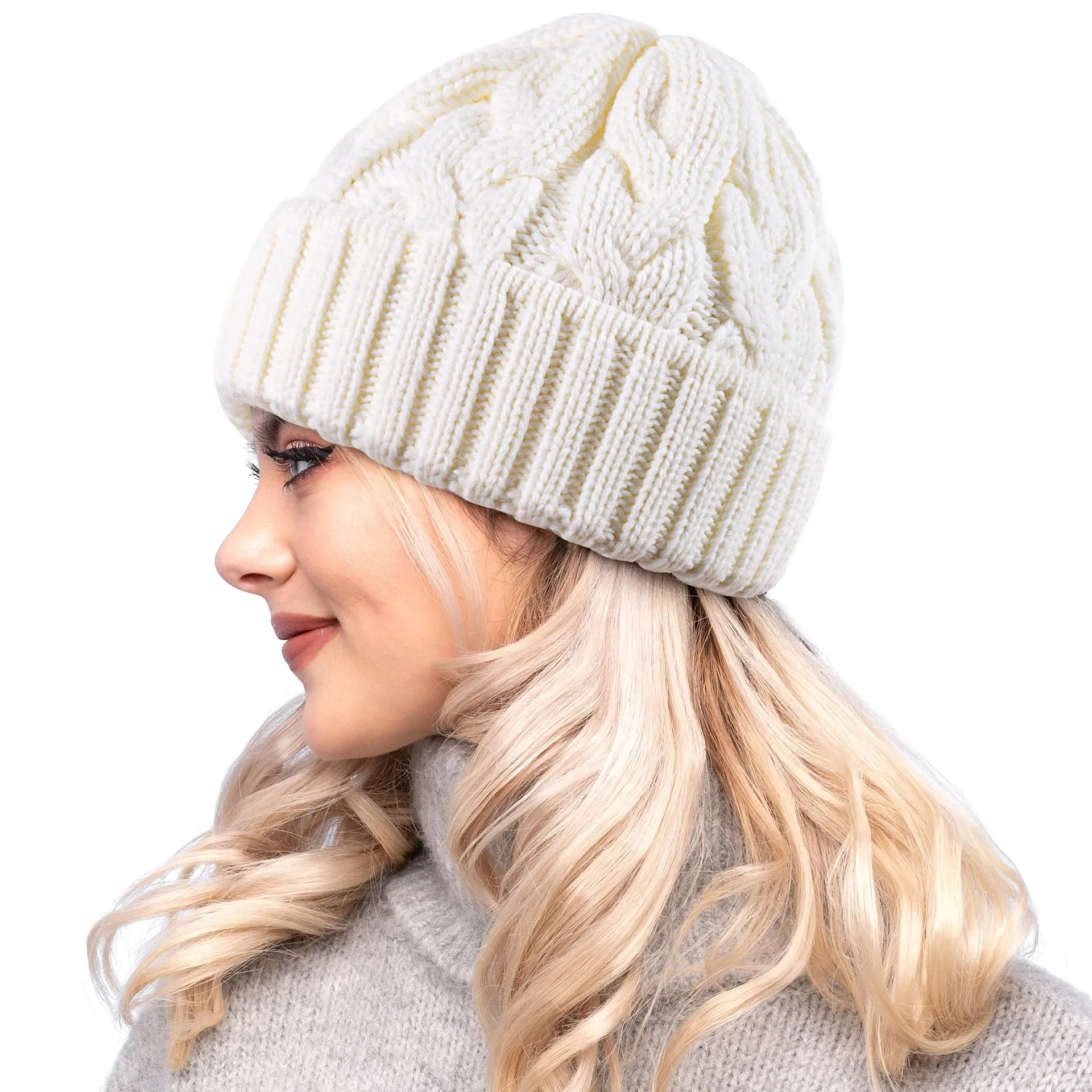 Winter Wool Cap for Adults Warm Comfortable Beanie Hat