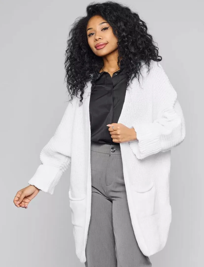 Solid Color Casual Long Sleeve Knitted Fabric Sweater for Women with Patchwork and Placket