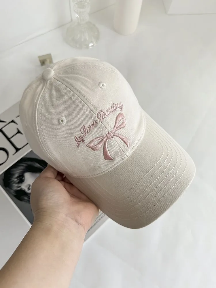 Sweet Women’s Embroidery Baseball Cap with Wide Brim, Breathable Cotton and Linen Material