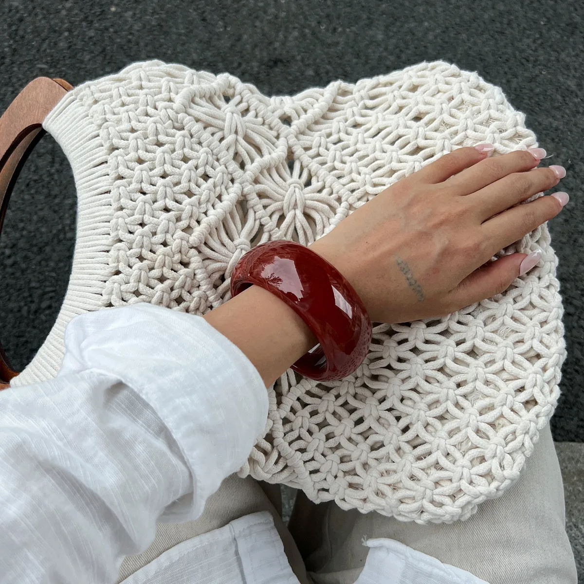 Irregular Acrylic Bangle for Unique Stylish Look