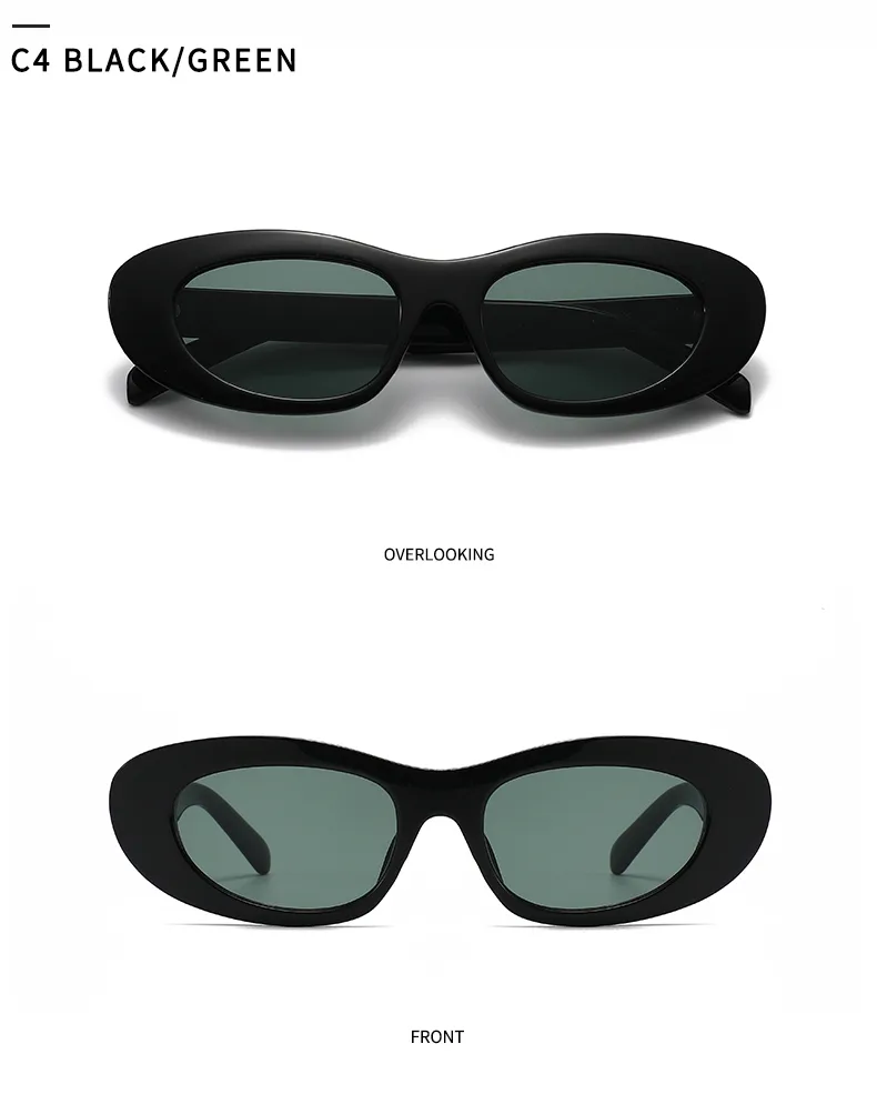 Unisex Oval Frame Full Frame Sunglasses with PC Lens Material, Available in Colour for All Seasons