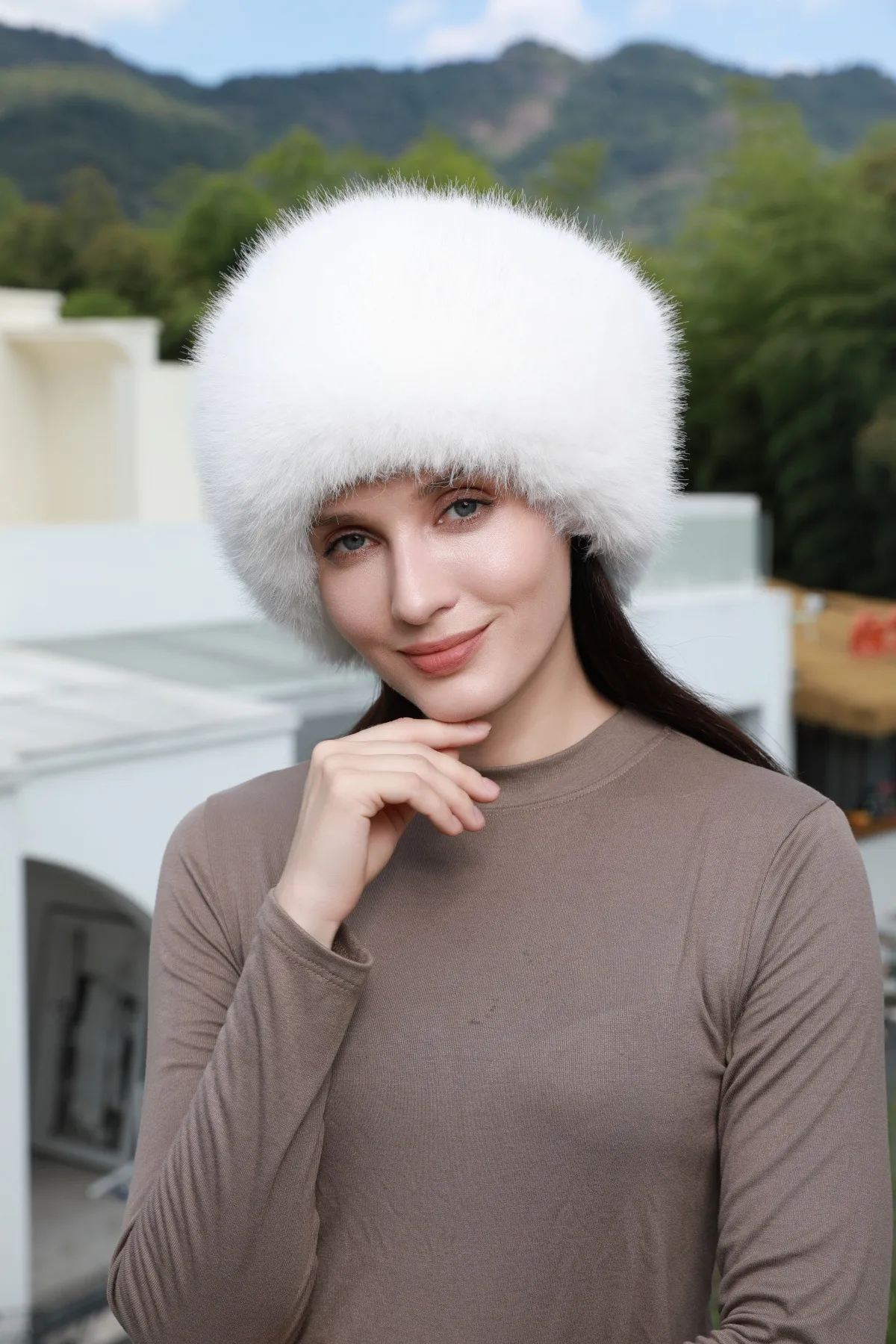 Elegant Multicolor Brown Synthetic Fibre Hair Band for Autumn and Winter