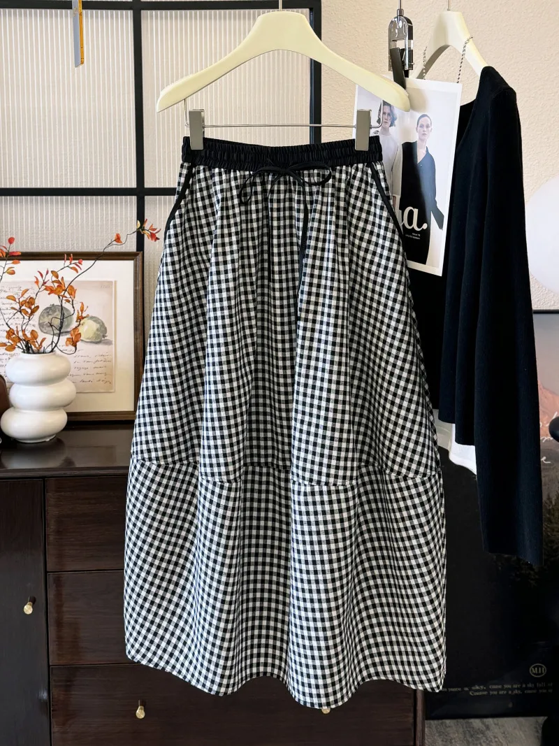 Casual Mid Waist A-Line Skirt with Regular Fit for Women