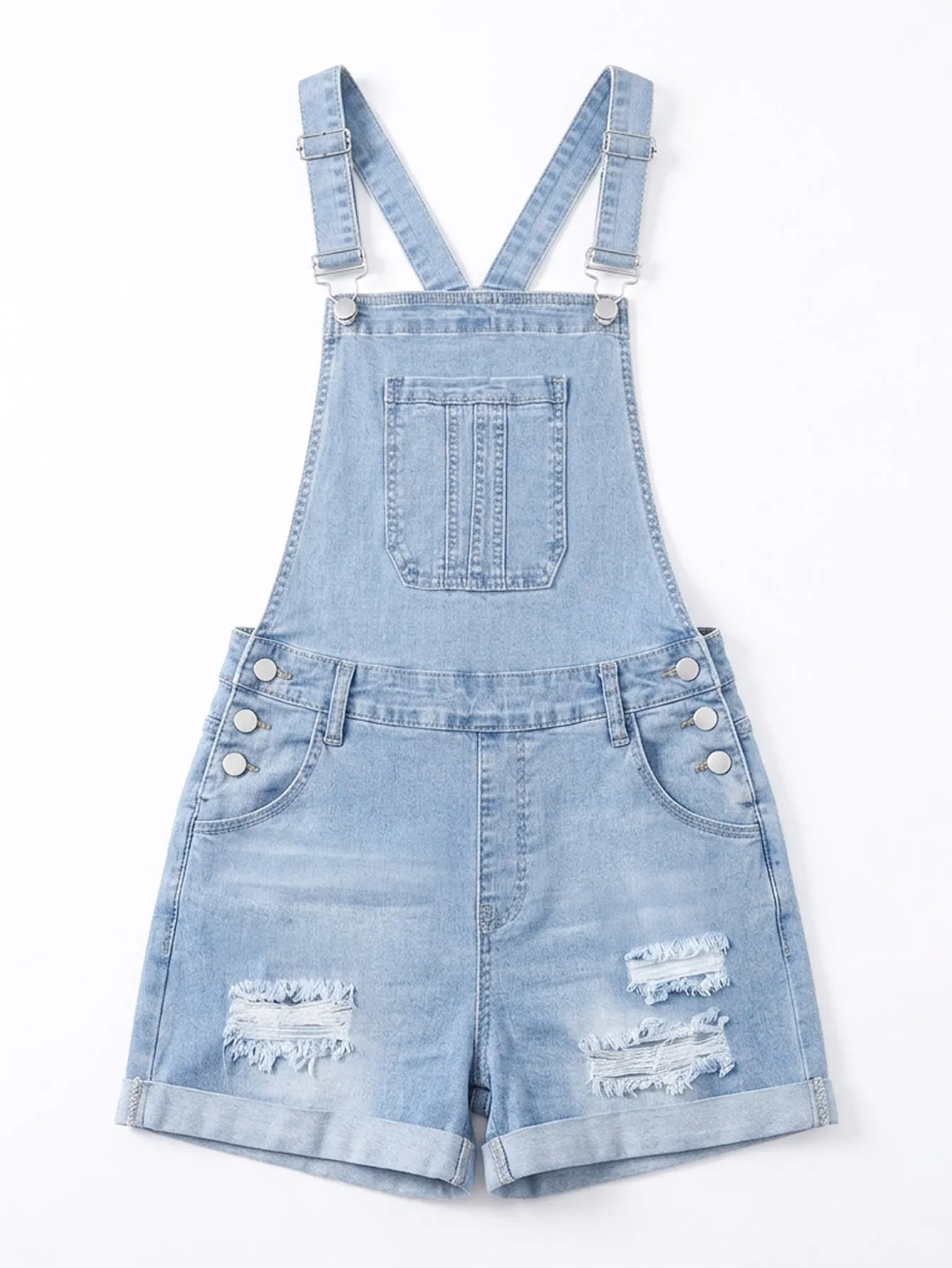 Casual Cotton Denim Suspender Skirt Featuring Buckle Detail for Comfortable Everyday Wear