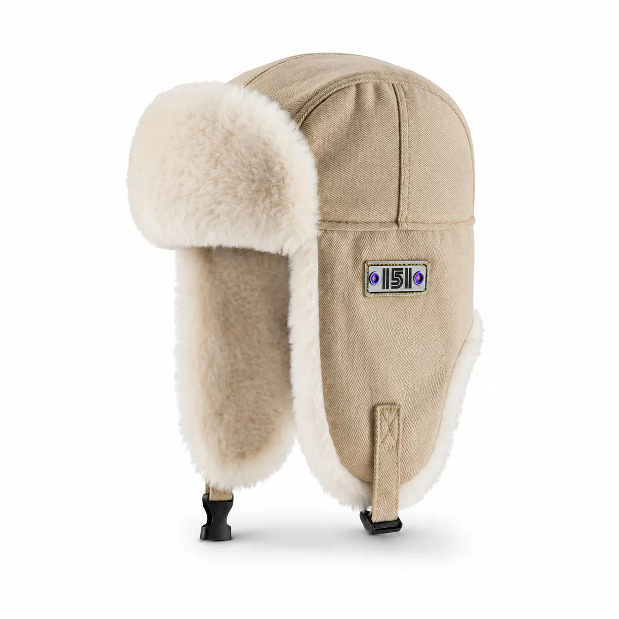 Unisex Retro Solid Color Brimless Trapper Hat in Warm Polyester with Sewing Craftsmanship