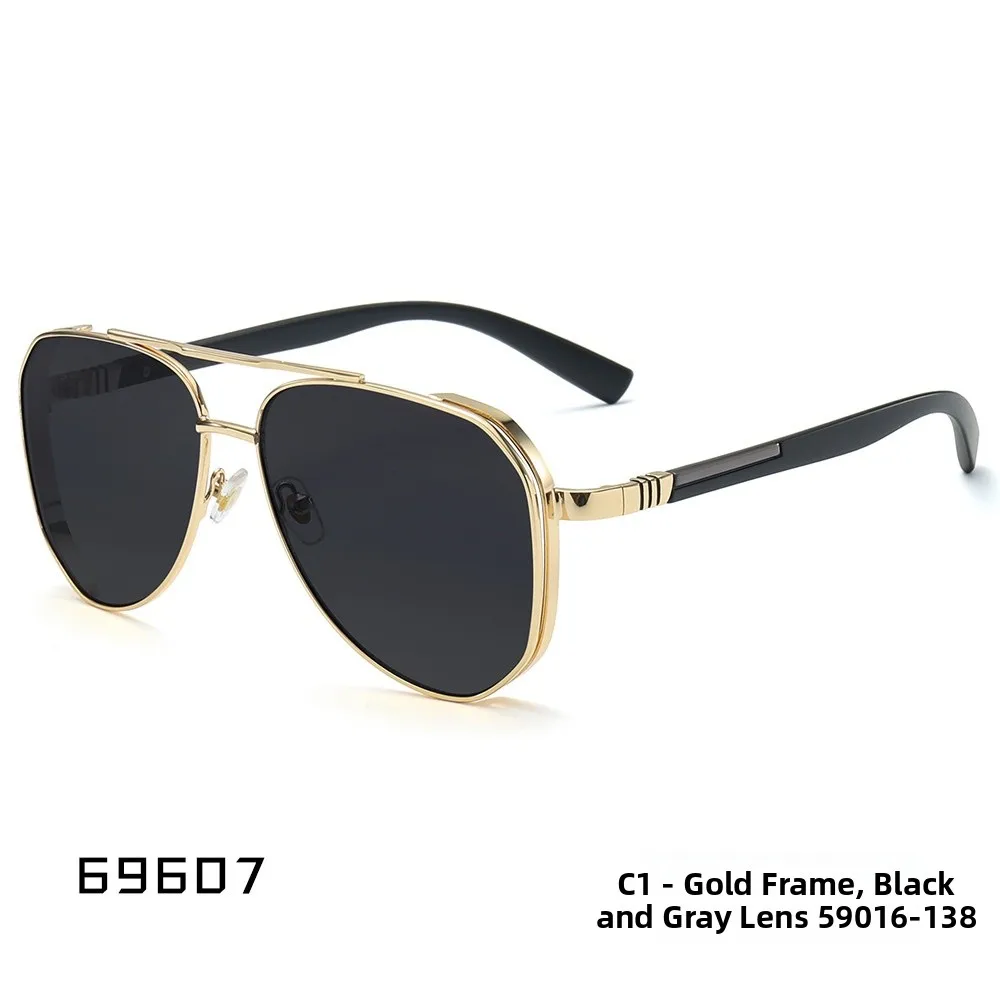 Unisex Aviator Sunglasses with Full Frame and PC Lens Material in Ombre, Perfect for Autumn and Winter