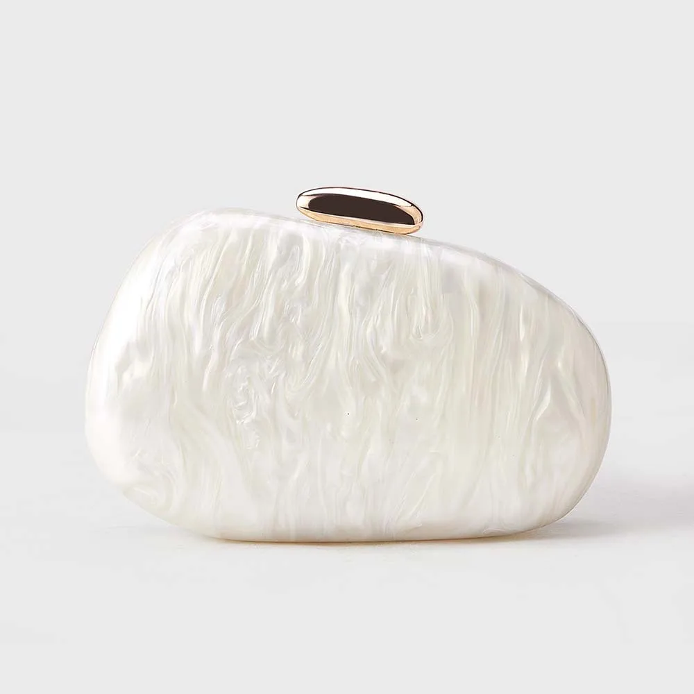 Women’s Shell-Shaped Acrylic Evening Shoulder Bag with Single Shoulder Strap, Perfect for Wedding Season
