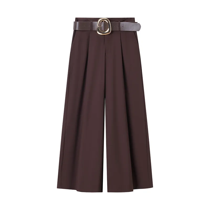 Color Block Casual Full Length Pants for Daily Wear in Polyester Fabric Featuring Ruched Detailing