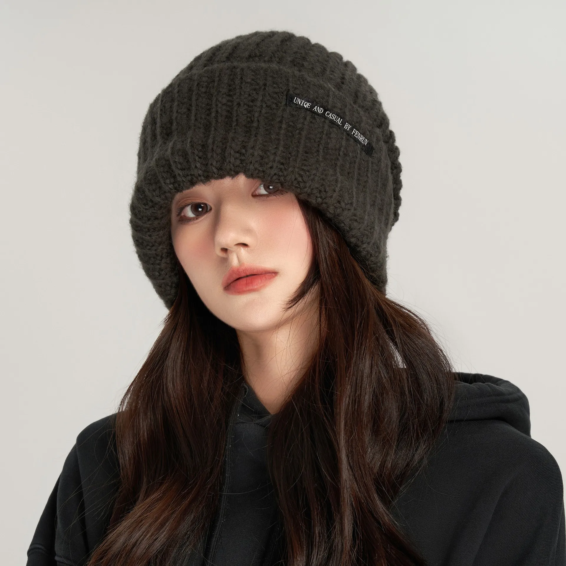 Women's Winter Knit Wool Beanie Hat Brimless for Cold Weather