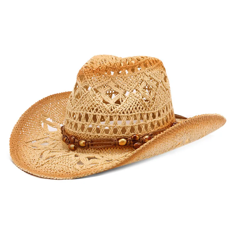 Unisex Color Block Cowboy Hat with Curved Brim, Handmade in British Retro Style, Perfect for Spring and Summer 2023