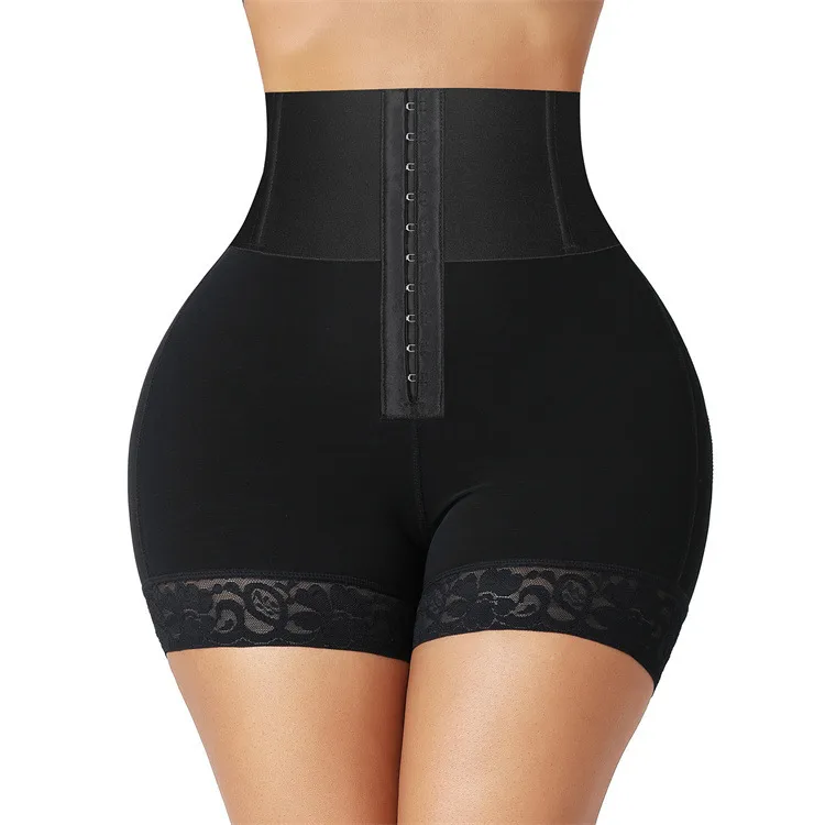 Solid Color High Waist Shaping Underwear in Nylon for Body Sculpting, Suitable for All Seasons