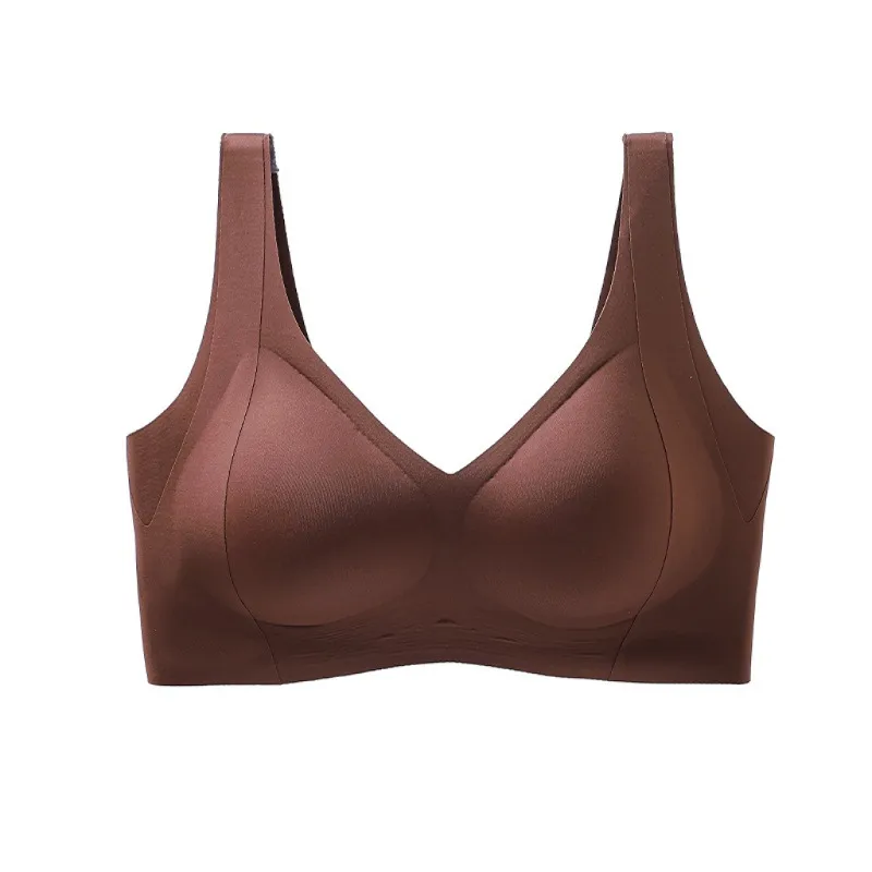 Brown U Neck Sports Casual Apparel in Nylon Fabric Featuring Backless Design for Stylish Comfort