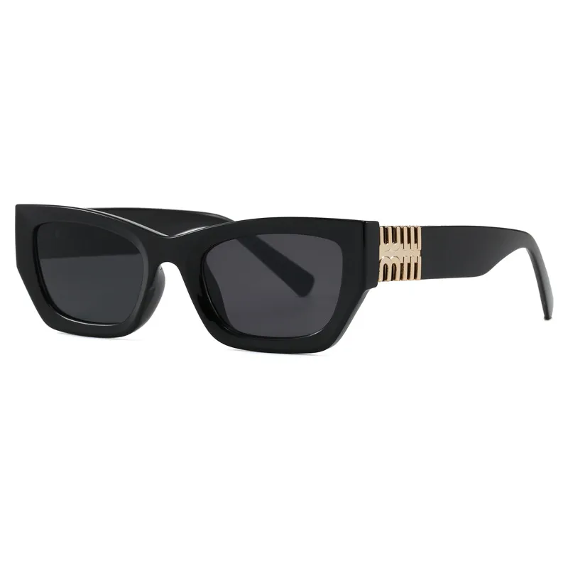 Black Cat Eye Full Frame Sunglasses for Women with UV Protection