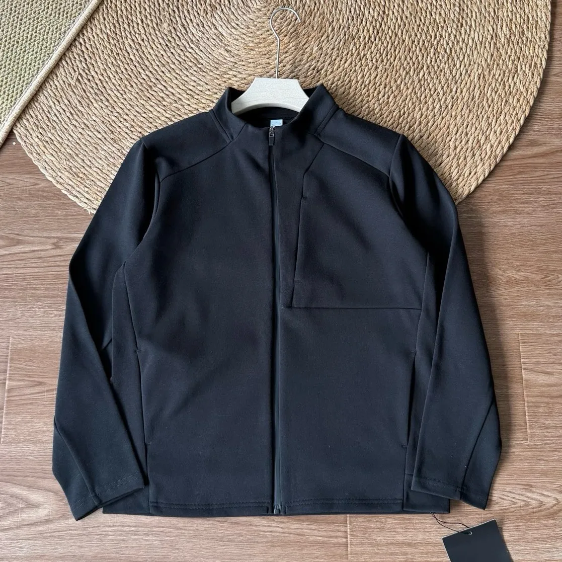 Men's Simple Style Solid Color Jacket with Zipper Placket, Warm Cotton Blends Outerwear