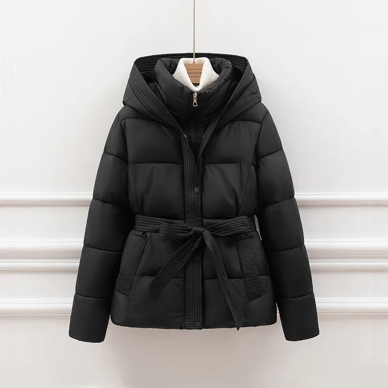 Women's Simple Style Solid Color Padded Jacket Coat with Zipper Placket and Pocket, Made of Polyester