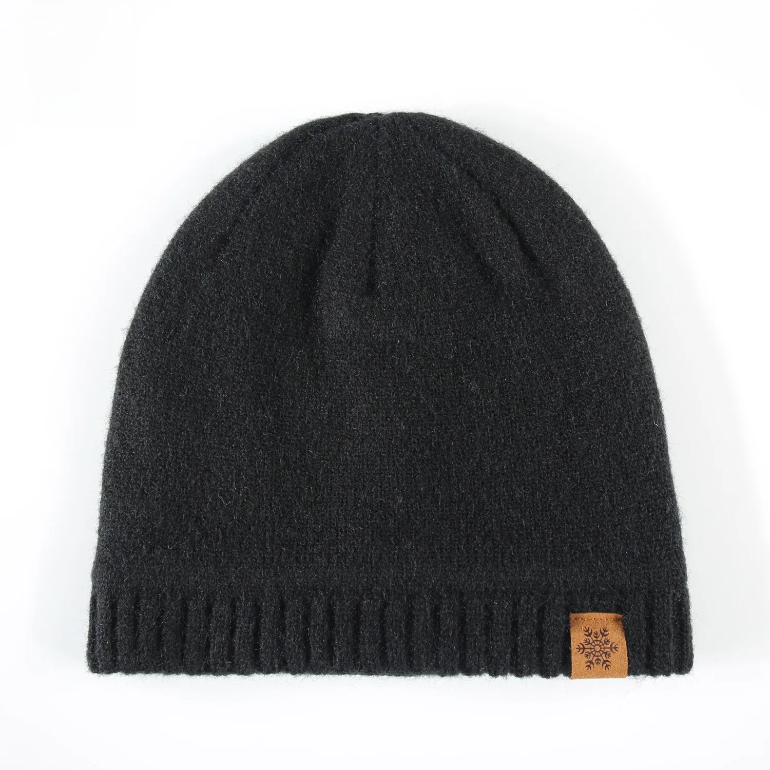 Solid Color Warm Wool Cap for Women in Simple Style, Brimless Design Featuring Acrylic Material with Braid Craft